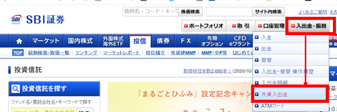 SBI ドル転 外貨決済
